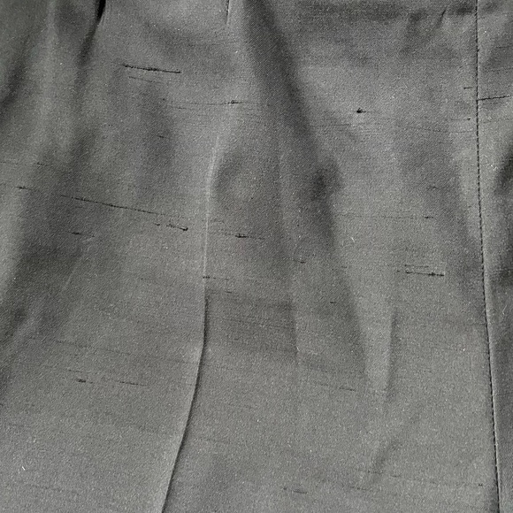 MAXMARA Silk Cotton Clean Front Slim Pants Trousers Black 2 - Picture 5 of 8